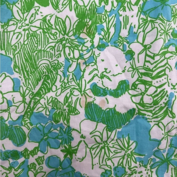 Lilly Pulitzer McCallum It’s a Zoo Fitted Open Back with Tie Animal Print Sz 00 - Picture 4 of 11